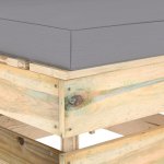 Vidaxl canap central sectionnel avec coussins bois imprgn de vert