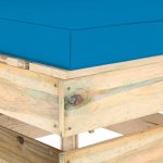 Vidaxl canap central sectionnel avec coussins bois imprgn de vert