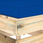 Vidaxl canap central sectionnel avec coussins bois imprgn de vert