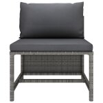 Vidaxl canapé central sectionnel avec coussins gris résine tressée Vidaxl canapé central sectionnel avec coussins gris résine tressée