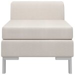 Vidaxl canap central sectionnel avec coussin tissu crme