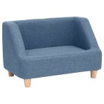Vidaxl canap pour chien bleu 60x37x39 cm lin