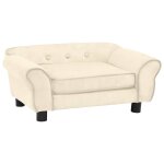 Vidaxl canap pour chien crme 72x45x30 cm peluche