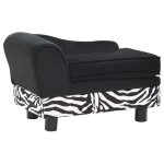 Vidaxl canap pour chien noir 57x34x36 cm peluche