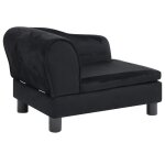 Vidaxl canap� pour chien noir 57x34x36 cm peluche