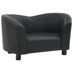 Vidaxl canap pour chien noir 67x41x39 cm similicuir