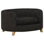 Vidaxl canap� pour chien noir 69x69x36 cm peluche