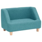 Vidaxl canap pour chien turquoise 60x37x39 cm lin