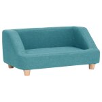 Vidaxl canap� pour chien turquoise 95x63x39 cm lin