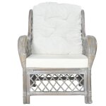 Vidaxl canap avec coussin gris rotin naturel et lin