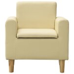 Vidaxl canapé pour enfants blanc crème similicuir Vidaxl canapé pour enfants blanc crème similicuir