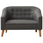 Vidaxl canapé pour enfants gris tissu Vidaxl canapé pour enfants gris tissu