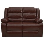 Vidaxl canap� inclinable 2 places marron similicuir