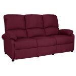 Vidaxl canap inclinable  3 places violet tissu