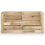 Vidaxl canap de jardin 2 places bois de pin imprgn de vert