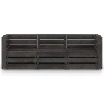 Vidaxl canap de jardin 3 places bois de pin imprgn de gris