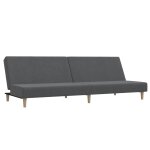 Vidaxl canap - lit  2 places gris clair tissu