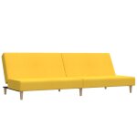 Vidaxl canap� - lit � 2 places jaune tissu