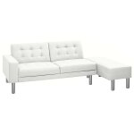 Vidaxl canap - lit cuir artificiel blanc