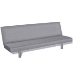 Vidaxl canapé - lit gris clair polyester Vidaxl canapé - lit gris clair polyester