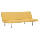 Vidaxl canap - lit jaune polyester