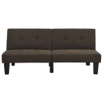 Vidaxl canap - lit marron fonc tissu