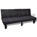 Vidaxl canapé - lit réglable tissu noir Vidaxl canapé - lit réglable tissu noir