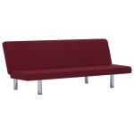 Vidaxl canap - lit rouge bordeaux polyester