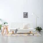 Vidaxl canap - lit similicuir blanc