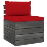 Vidaxl canap� de milieu palette de jardin avec coussins bois de pin