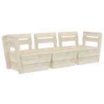 Vidaxl canap palette  3 places de jardin bois d'pica imprgn