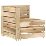 Vidaxl canap� palette d'angle de jardin bois de pin impr�gn�