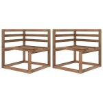 Vidaxl canap palette de jardin 3 places et coussins gris pinde