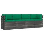 Vidaxl canap palette de jardin 4 places avec coussins bois de pin