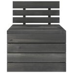 Vidaxl canap palette de milieu de jardin bois de pin gris fonc