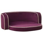 Vidaxl canap pliable pour chien bordeaux 73x67x26 cm coussin lavable