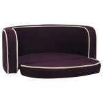Vidaxl canap pliable pour chien bordeaux 76x71x30 cm coussin lavable