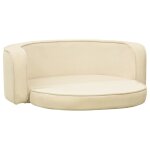 Vidaxl canap pliable pour chien crme 73x67x26 cm coussin lavable