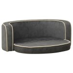 Vidaxl canap pliable pour chien gris 73x67x26 cm coussin lavable