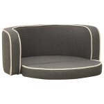 Vidaxl canap pliable pour chien gris 76x71x30 cm coussin lavable