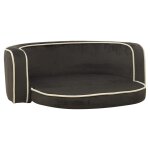 Vidaxl canap pliable pour chien gris fonc 73x67x26cm coussin lavable