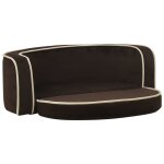 Vidaxl canap pliable pour chien marron 73x67x26 cm coussin lavable