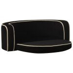 Vidaxl canap pliable pour chien noir 73x67x26 cm coussin lavable