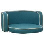 Vidaxl canap pliable pour chien turquoise 76x71x30 cm coussin lavable