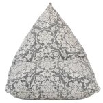 Vidaxl canap� pouf gris clair tissu patchwork