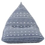 Vidaxl canap pouf indigo tissu patchwork