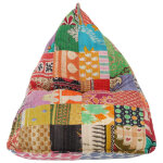 Vidaxl canap� pouf multicolore tissu patchwork