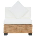 Vidaxl canapé sans accoudoirs avec coussins rotin naturel Vidaxl canapé sans accoudoirs avec coussins rotin naturel