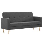 Vidaxl canapé tissu gris foncé Vidaxl canapé tissu gris foncé