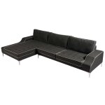 Vidaxl canapé en l tissu gris foncé xxl 326 x 163 x 83 cm Vidaxl canapé en l tissu gris foncé xxl 326 x 163 x 83 cm